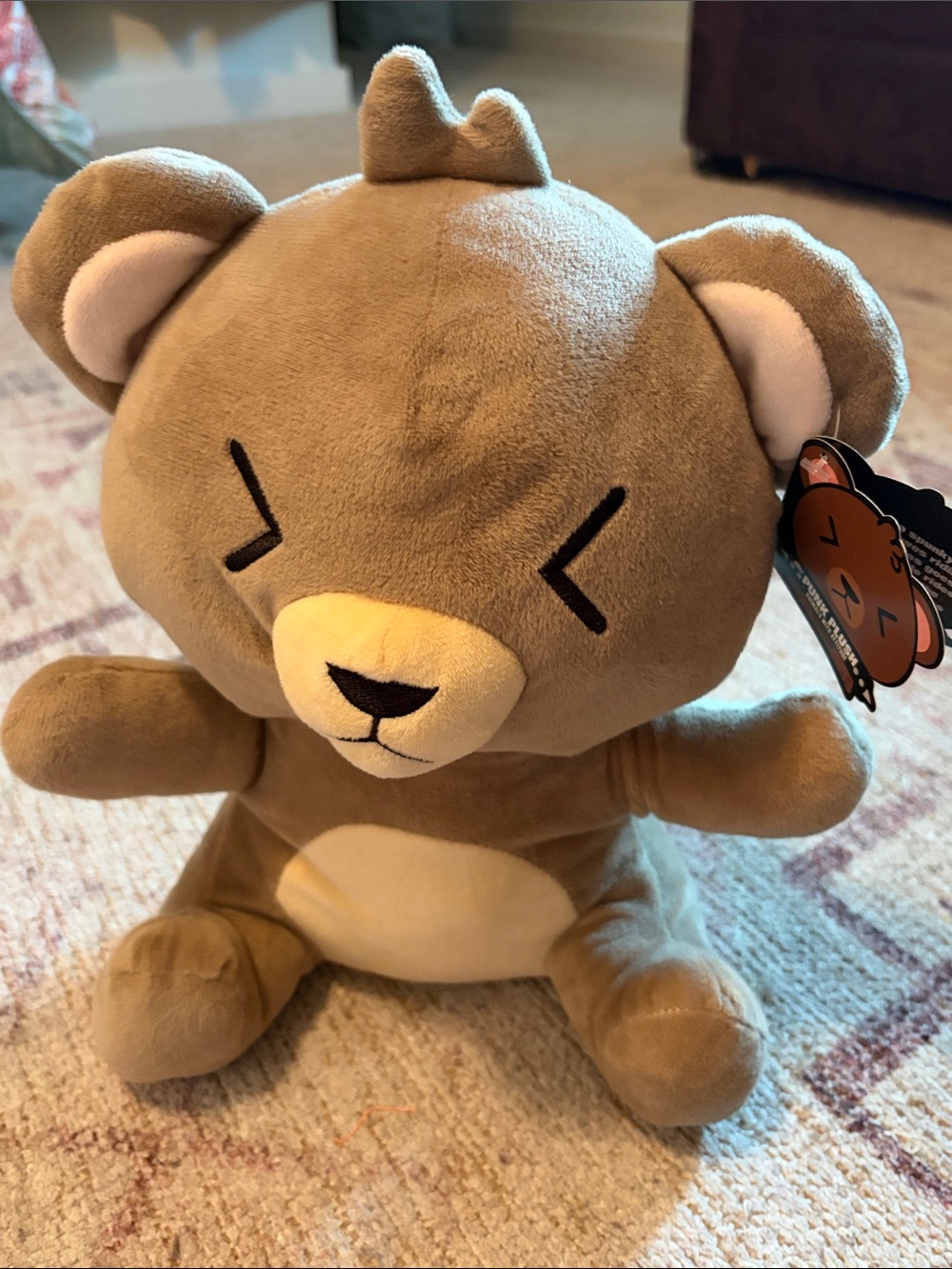 Punk Plush NWT Boss the Angry Bear grumpy brown plush